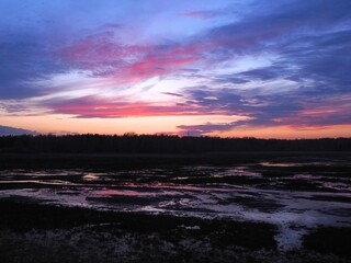 Sunset at Laajalahti (Espoo Finland, May 2022)