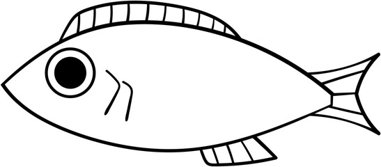 Set of cartoon fishes. Modern flat fishes, Isolated fish. Flat design fish. Vector illustration, fishes. fish collection.  