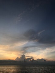 Obraz premium Tanjung Bias, Lombok: Sunset, sea, and sky