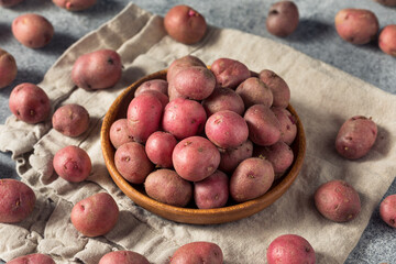 Red Organic Potatoes in a Bowl