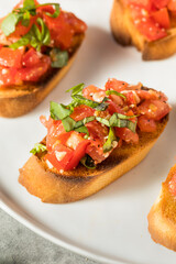 Homemade Healthy Italian Tomato Bruschetta