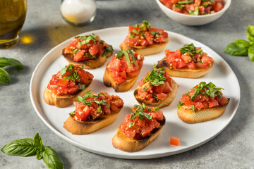 Homemade Healthy Italian Tomato Bruschetta
