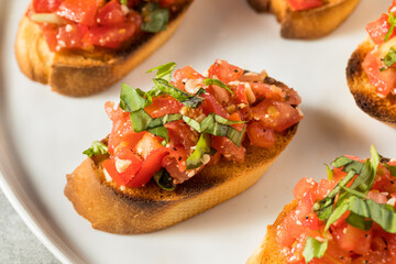 Homemade Healthy Italian Tomato Bruschetta