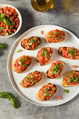 Homemade Healthy Italian Tomato Bruschetta