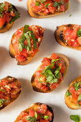 Homemade Healthy Italian Tomato Bruschetta