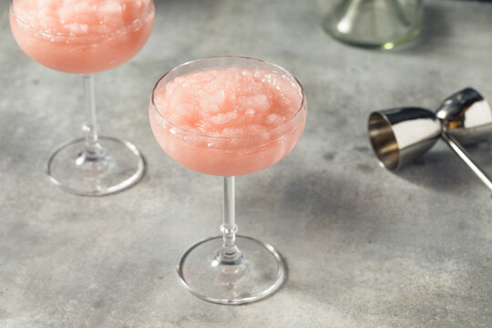 Homemade Boozy Frozen Rose Frose Slushie