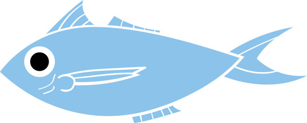 Set of cartoon fishes. Modern flat fishes, Isolated fish. Flat design fish. Vector illustration, fishes. fish collection.  