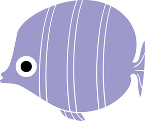 Set of cartoon fishes. Modern flat fishes, Isolated fish. Flat design fish. Vector illustration, fishes. fish collection.  