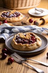 galette with cherries