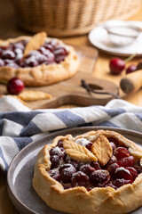 galette with cherries