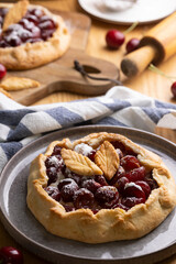 galette with cherries