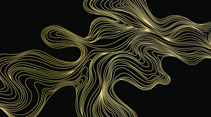 Vector art. Cover layout template. Цavy curved line backgrounds