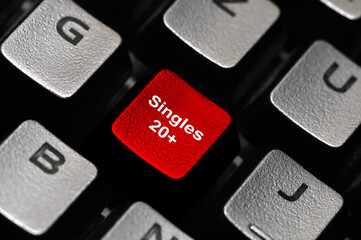 Taste Tastatur Singles 20+ rot