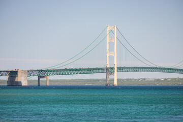 Mackinac Bridge viewed from Mackinaw City, Michigan, USA