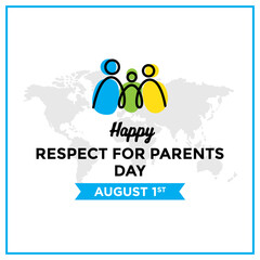 Happy Respect For Parents Day greeting vector editable.
