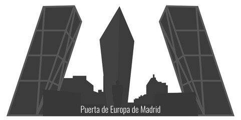 Europe Gate silhouette in Madrid © Firefly