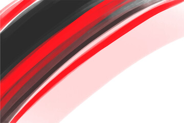 Acrylic background in red and black colors, with pronounced strokes on a white canvas, geometric stripes, minimalism
