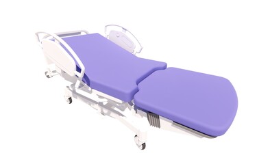 Bed hospital concept furniture medical illustration 3d render