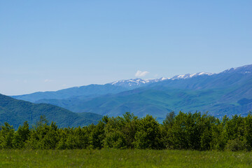 Fototapeta premium Scenic landscape with mountains and forest, Armenia