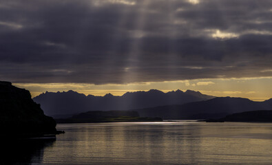 Sunrise over the Cuillins on the Isle of Skye, Scotland