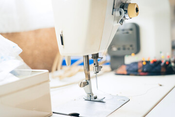 sewing machine in a machine