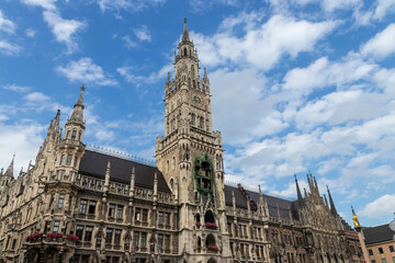 Fototapeta na wymiar The New Town Hall (German: Rathaus), Munich