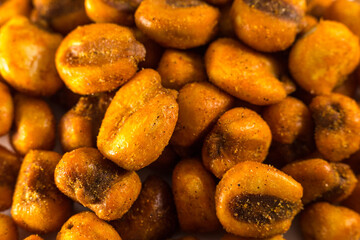 Fototapeta na wymiar fried corn snack macro image