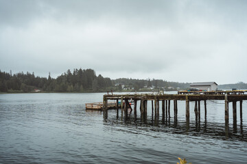 Naklejka premium Quaint dock on Vancouver Island