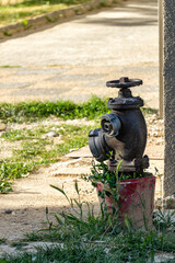 Close-up of an old-fashioned fire hydrant