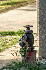 Close-up of an old-fashioned fire hydrant