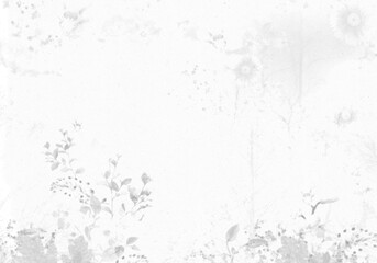 Background old paper with flowers