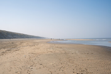 Fototapeta na wymiar The beach at Noordwijkerhout in the Netherlands, horizontal