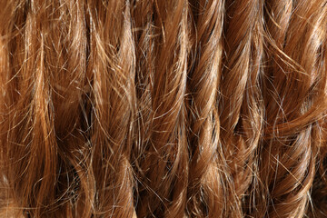 Beautiful shiny texture of curly hair