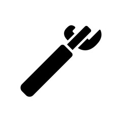 Can opener with wooden handle vector icon