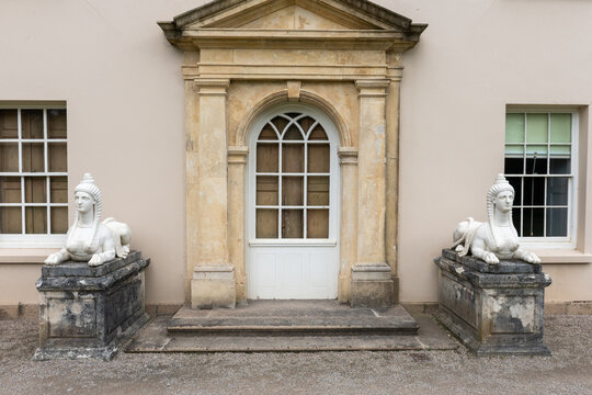 The Sphinx Statues At Saltram House In Devon