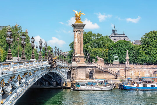Alexandre III Bridge in Paris city