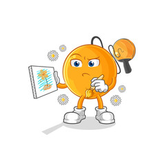 paddle ball traditional painter cartoon character vector