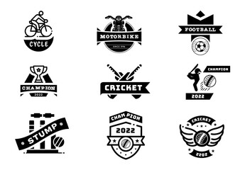 Retro Sport Badge and Logo Layout