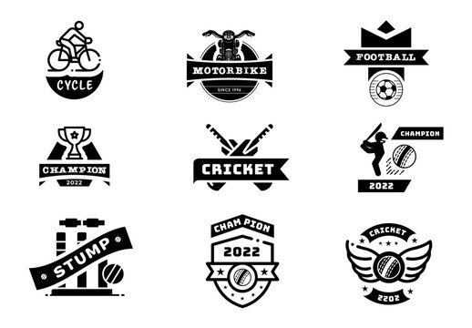Retro Sport Badge and Logo Layout