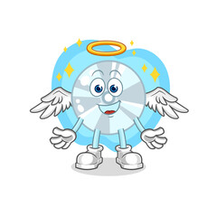 CD angel with wings vector. cartoon character