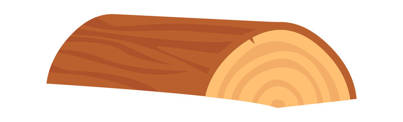 Wooden log icon. Vector illustration