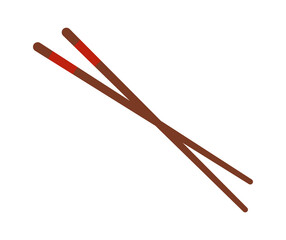 Asian food chopsticks. Vector illustration