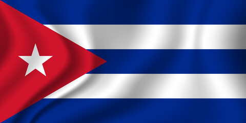 Fototapeta premium Flag of Cuba. Cuban national symbol in official colors. Template icon. Abstract vector background