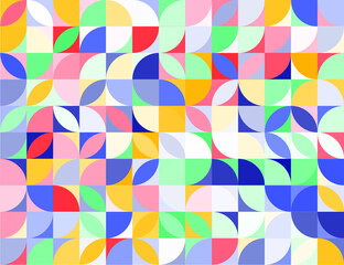 Colorful flat design geometric or mosaic pattern.