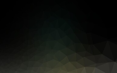 Obraz premium Dark Black vector low poly texture.