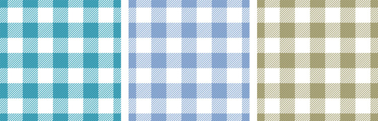 Gingham tablecloth crossed lines abstract seamless paterns design. Plaid tartan