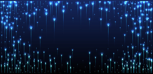 Abstract glowing line streams speed motion