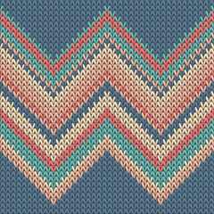 Yarn zig zal lines knitting texture geometric - obrazy, fototapety, plakaty