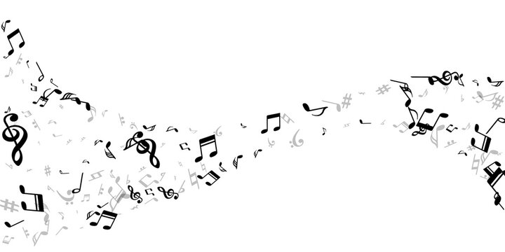 Musical note symbols vector wallpaper. Sound
