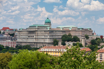 Fototapeta premium Aerial view of Buda Castle in Budapest